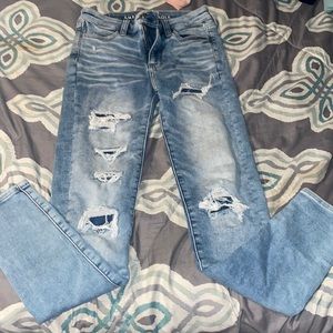 ae super high rise jeggings
